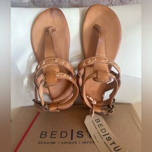 BED|STU Women's Brown Leather Sandals